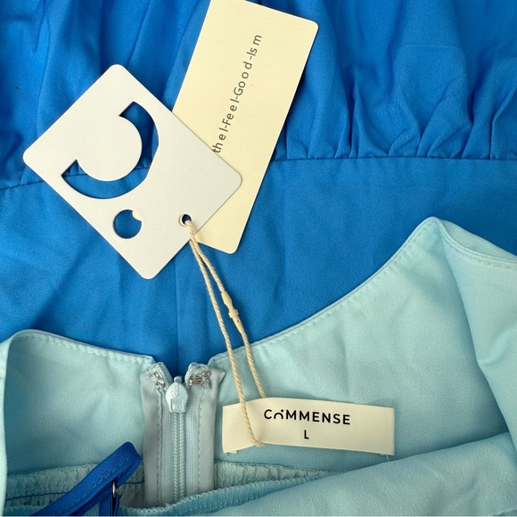 Commense Blue Ombré Backless Cutout Cami Long Maxi Dress - Picture 5 of 9